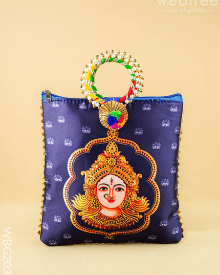 Amman Face Handbag - 9 inch - WBG2034 - Potli Bags
