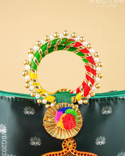 Amman Face Handbag - 9 inch - WBG2034 - Potli Bags