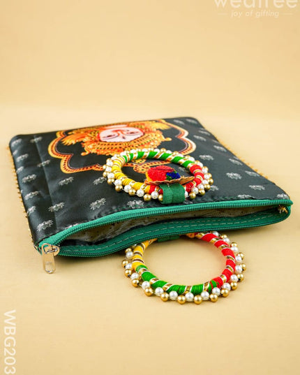 Amman Face Handbag - 9 inch - WBG2034 - Potli Bags