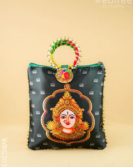 Amman Face Handbag - 9 inch - WBG2034 - Potli Bags