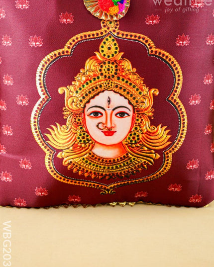 Amman Face Handbag - 9 inch - WBG2034 - Potli Bags
