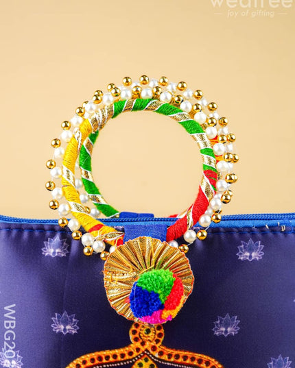 Amman Face Handbag - 9 inch - WBG2034 - Potli Bags