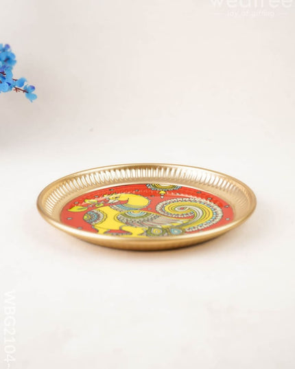 Annapakshi - Brass Coated Plate - 6 inch - WBG2104-4 - Trays & Plates RG