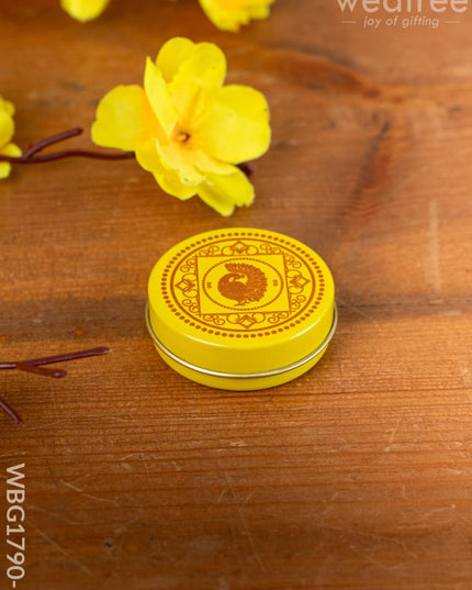 Annapakshi - Haldi Tin - WBG1790-1 - Tin Jars & Boxes RG