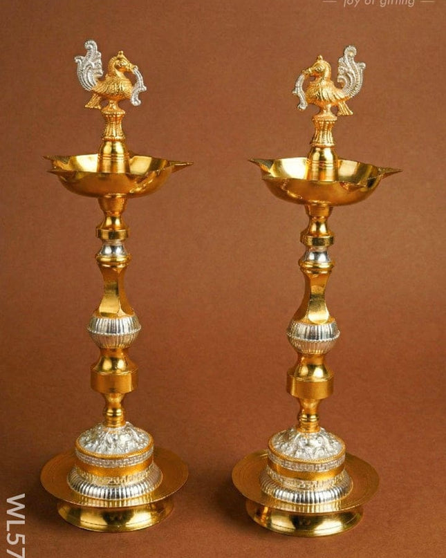 Annapakshi Kuthu Vilaku - Set of 2 - 20 inch - WL5707 - EPNS Gifts
