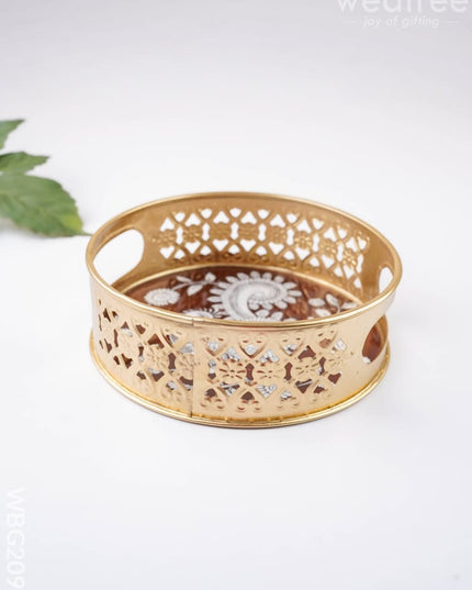 Annapakshi Printed Tray - 6 inch - WBG2091 - Trays & Plates RG