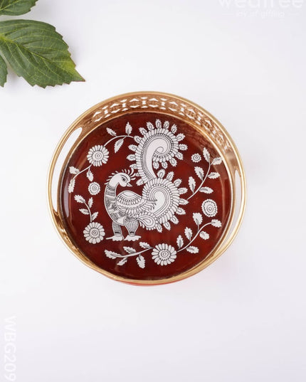 Annapakshi Printed Tray - 6 inch - WBG2091 - Trays & Plates RG