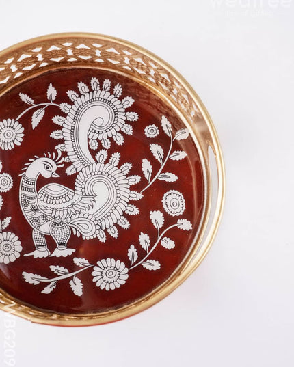 Annapakshi Printed Tray - 6 inch - WBG2091 - Trays & Plates RG