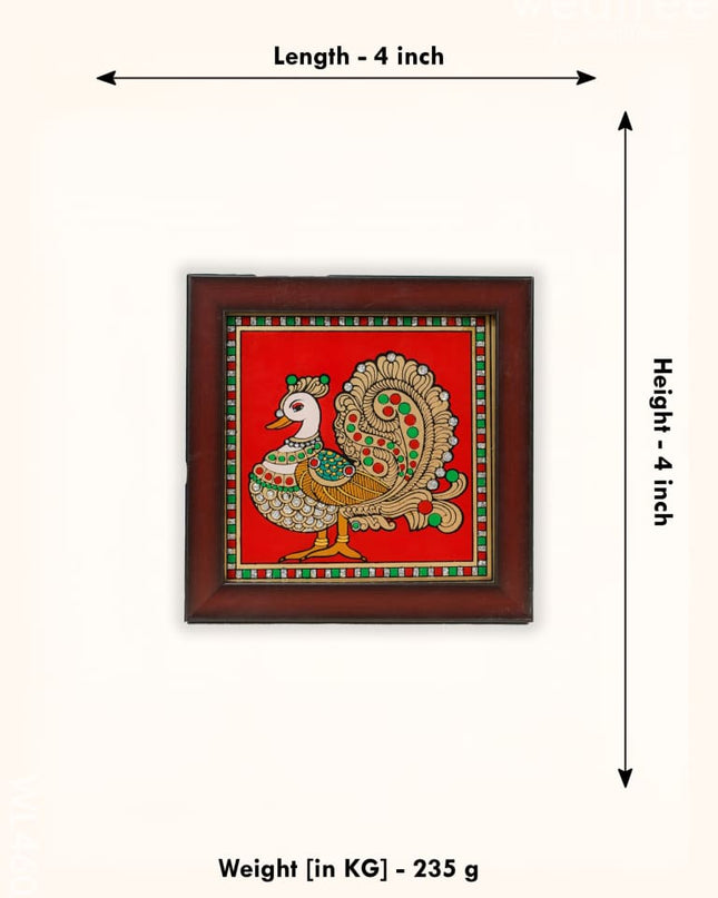 Annapakshi Reverse Glass Painting Frame - 4X4 Inch Wl4609 Frames