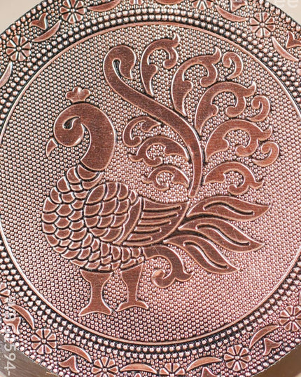 Annapkshi Oxidized Plate - 6 inch - Copper - WBG1594-2 Trays & Plates RG