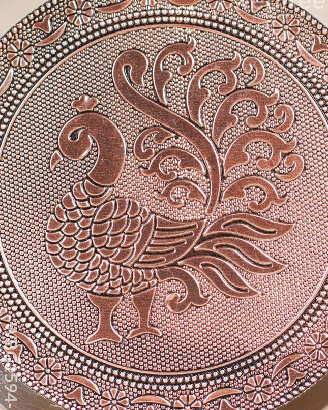 Annapkshi Oxidized Plate - 6 inch - Copper - WBG1594-2 Trays & Plates RG