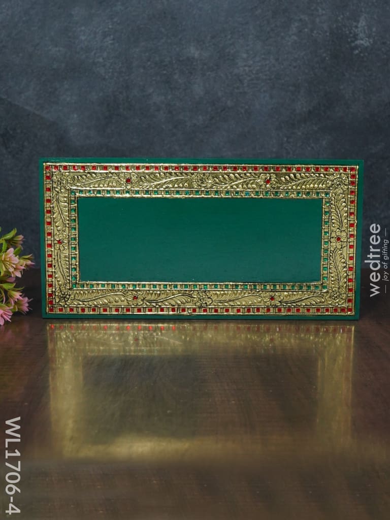 Antique Name Plate - Hand Painted 6X12 Green Wl1706-4 Portraits
