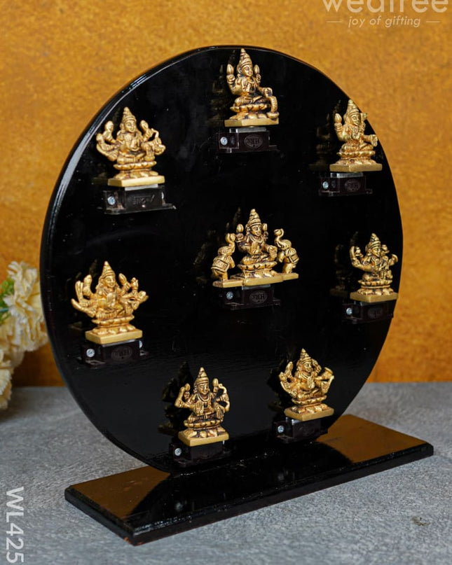 Astalakshmi In Round Frame - Wl4257 Brass Figurines