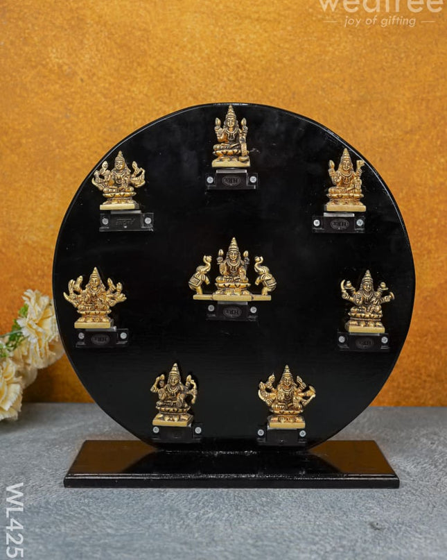 Astalakshmi In Round Frame - Wl4257 Brass Figurines