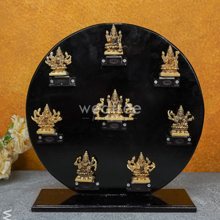 Astalakshmi In Round Frame - Wl4257 Brass Figurines