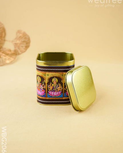 Ashtalakshmi Tin Box - WBG2061 - Tin Jars & Boxes RG