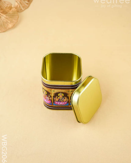 Ashtalakshmi Tin Box - WBG2061 - Tin Jars & Boxes RG