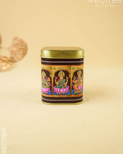 Ashtalakshmi Tin Box - WBG2061 - Tin Jars & Boxes RG