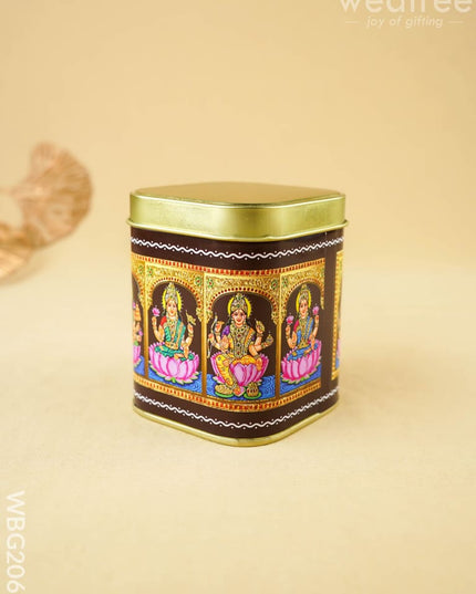 Ashtalakshmi Tin Box - WBG2061 - Tin Jars & Boxes RG
