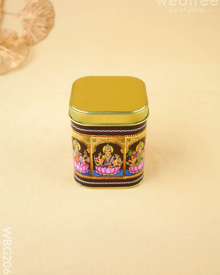 Ashtalakshmi Tin Box - WBG2061 - Tin Jars & Boxes RG