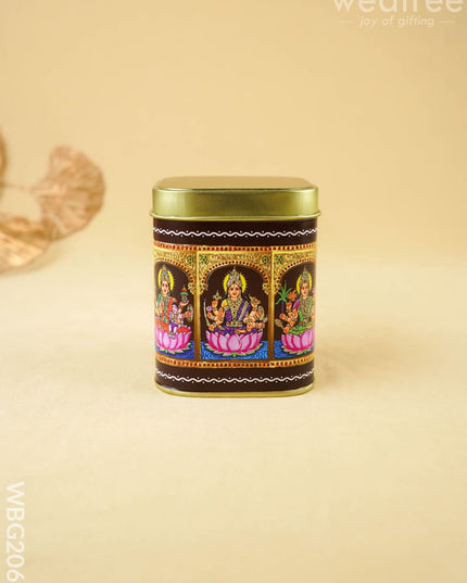 Ashtalakshmi Tin Box - WBG2061 - Tin Jars & Boxes RG