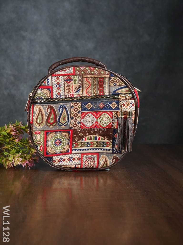 Assorted Design Sling Bag with Double Side Zipper - WL1128 β Wedtree