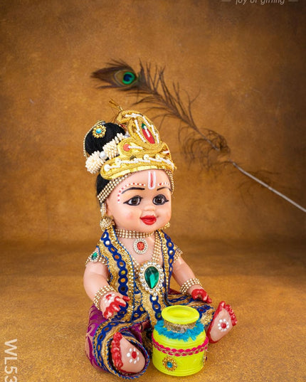 Baby Butter Krishna Doll - 11 inch - WL5371 - Dolls