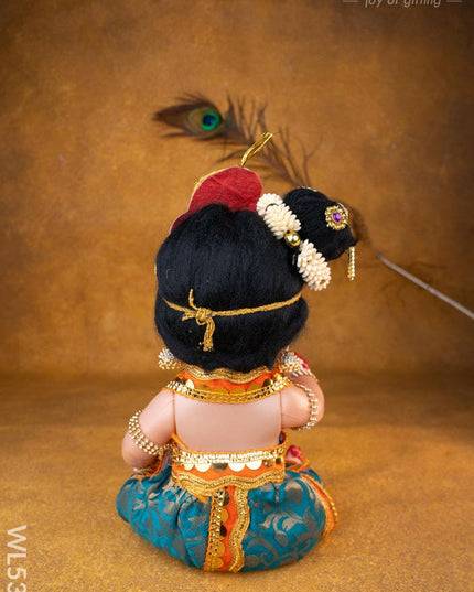 Baby Butter Krishna Doll - 11 inch - WL5371 - Dolls