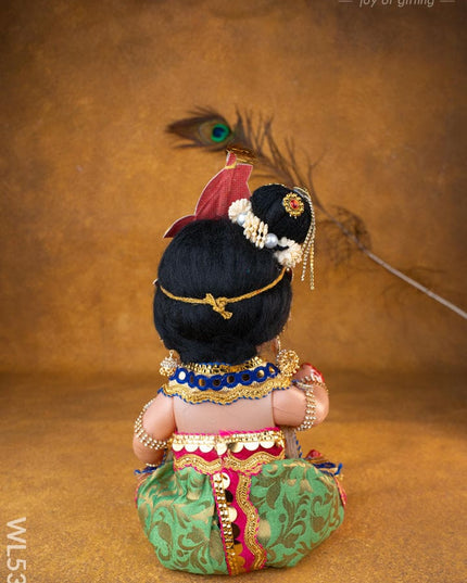 Baby Butter Krishna Doll - 11 inch - WL5371 - Dolls