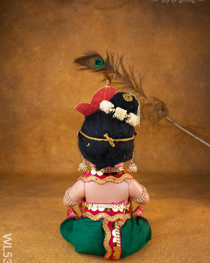Baby Butter Krishna Doll - 11 inch - WL5371 - Dolls