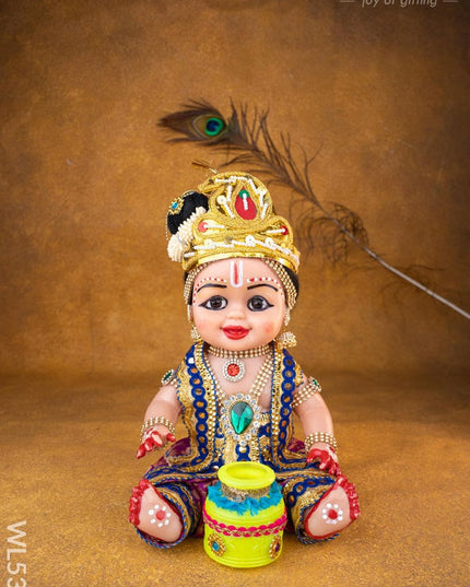 Baby Butter Krishna Doll - 11 inch - WL5371 - Dolls