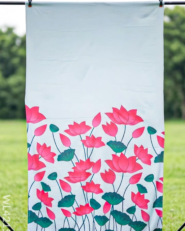 Back Drop - Lotus Pichwai Design - WL4215-3 - Backdrops