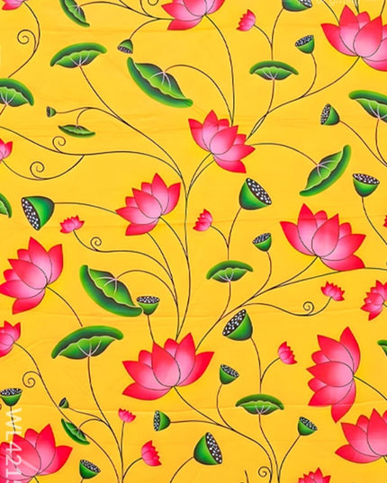 Back Drop - Yellow Pichwai Design - WL4215-1 - Backdrops
