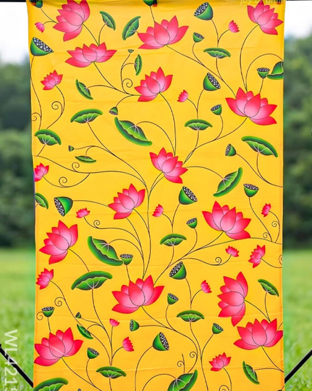 Back Drop - Yellow Pichwai Design - WL4215-1 - Backdrops