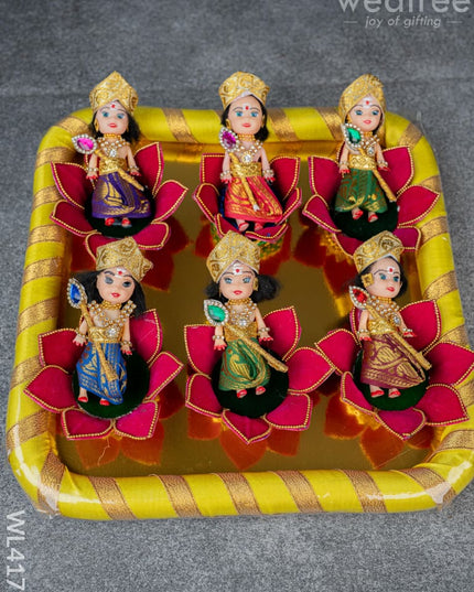 Bala Murugan on Lotus - Set of 6 - WL4177 - Dolls
