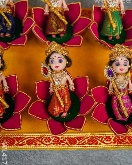 Bala Muruga With Lotus - Set Of 6 Wl4177 Dolls