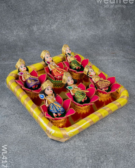 Bala Murugan on Lotus - Set of 6 - WL4177 - Dolls