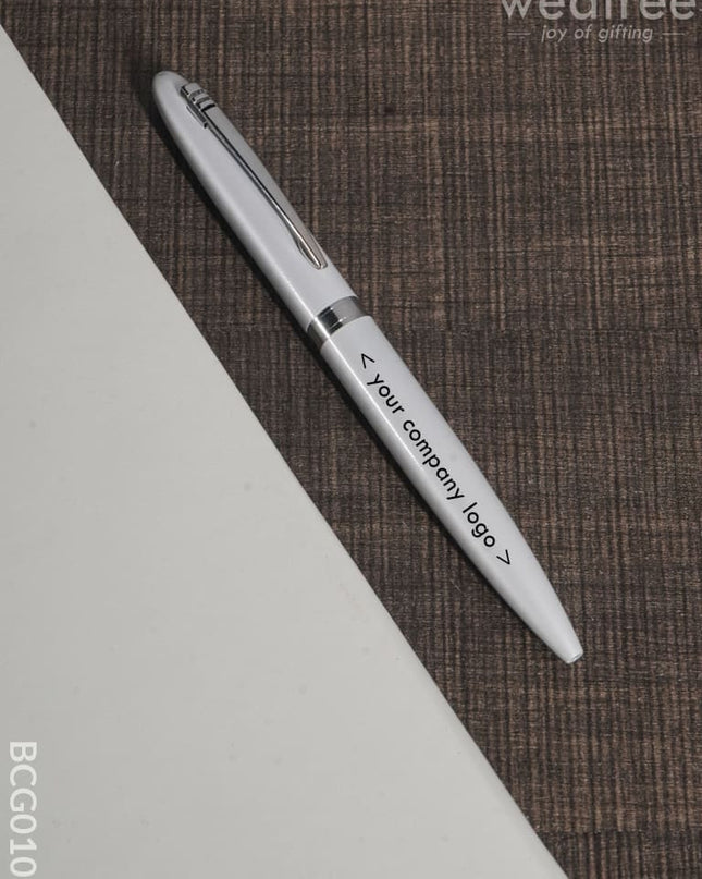 Ball Point Roller Pen (Pearl White Finish) - Bcg0100 Office Utility