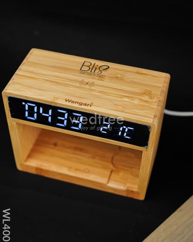 Bamboo Multifunctional Wireless Charging Junction - Wl4009 Personalised Gifts