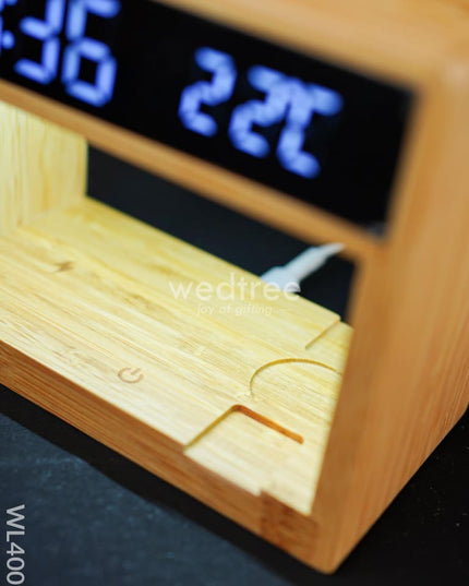 Bamboo Multifunctional Wireless Charging Junction - Wl4009 Personalised Gifts