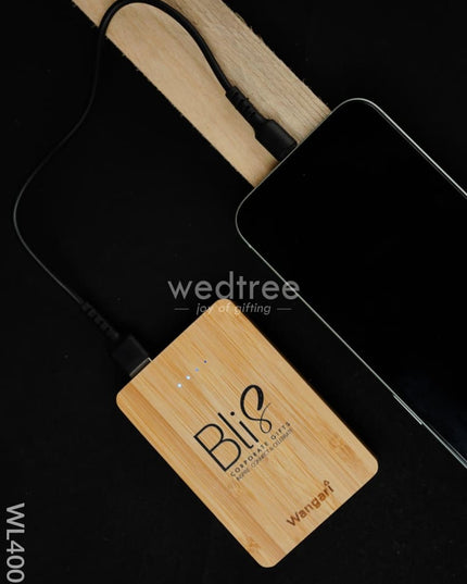 Bamboo Wireless Charger Usb Hub With Penstand - 15W Wl4003 Personalised Gifts