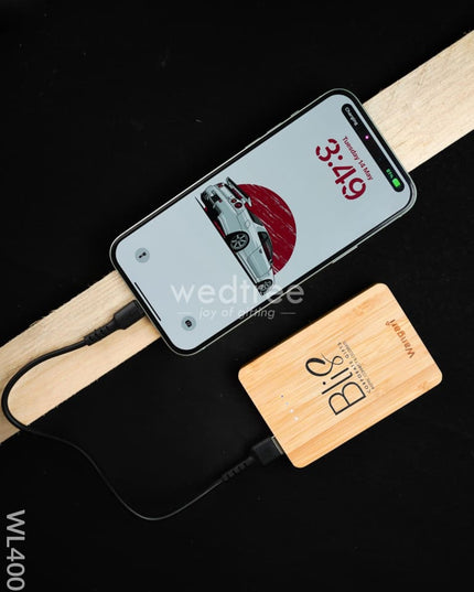 Bamboo Wireless Charger Usb Hub With Penstand - 15W Wl4003 Personalised Gifts