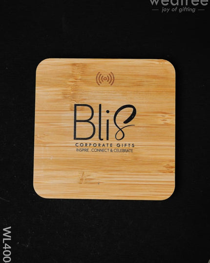 Bamboo Wireless Charger With Usb Hub - 15W Wl4004 Personalised Gifts