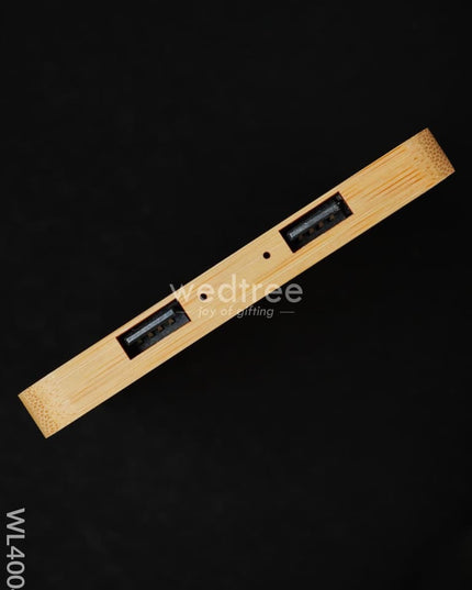 Bamboo Wireless Charger With Usb Hub - 15W Wl4004 Personalised Gifts