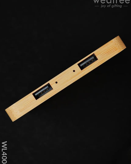 Bamboo Wireless Charger With Usb Hub - 15W Wl4004 Personalised Gifts