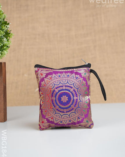Banarasi Coin Purse - 5 inch - WBG1840 - Clutches & Purses