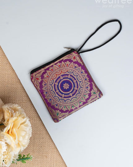 Banarasi Coin Purse - 5 inch - WBG1840 - Clutches & Purses
