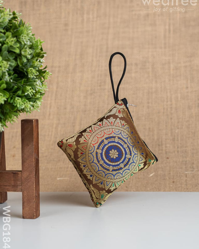 Banarasi Coin Purse - 5 inch - WBG1840 - Clutches & Purses