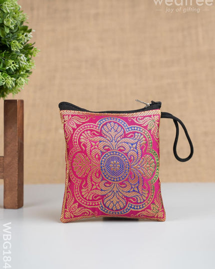 Banarasi Coin Purse - 5 inch - WBG1840 - Clutches & Purses