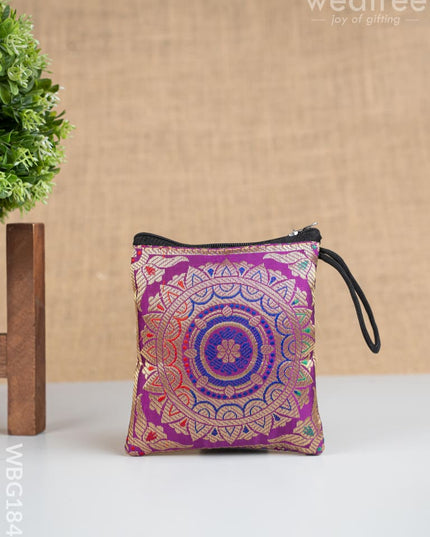 Banarasi Coin Purse - 5 inch - WBG1840 - Clutches & Purses